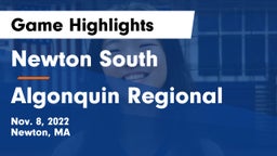 Newton South  vs Algonquin Regional  Game Highlights - Nov. 8, 2022