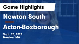 Newton South  vs Acton-Boxborough  Game Highlights - Sept. 20, 2023