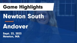 Newton South  vs Andover  Game Highlights - Sept. 23, 2023