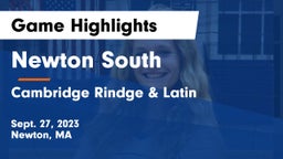 Newton South  vs Cambridge Rindge & Latin  Game Highlights - Sept. 27, 2023
