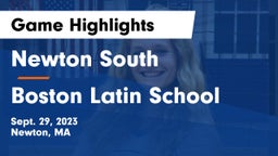 Newton South  vs Boston Latin School Game Highlights - Sept. 29, 2023