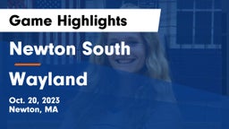 Newton South  vs Wayland  Game Highlights - Oct. 20, 2023