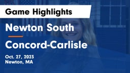 Newton South  vs Concord-Carlisle  Game Highlights - Oct. 27, 2023