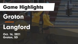 Groton  vs Langford  Game Highlights - Oct. 16, 2021