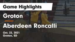 Groton  vs Aberdeen Roncalli  Game Highlights - Oct. 22, 2021