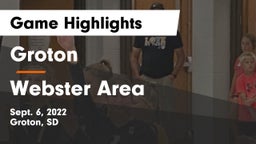 Groton  vs Webster Area  Game Highlights - Sept. 6, 2022