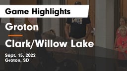 Groton  vs Clark/Willow Lake  Game Highlights - Sept. 15, 2022