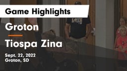 Groton  vs Tiospa Zina Game Highlights - Sept. 22, 2022