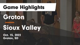 Groton  vs Sioux Valley  Game Highlights - Oct. 15, 2022