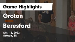 Groton  vs Beresford Game Highlights - Oct. 15, 2022