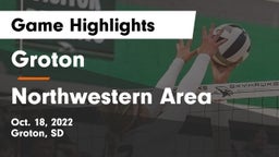 Groton  vs Northwestern Area  Game Highlights - Oct. 18, 2022
