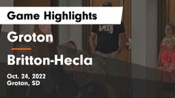 Groton  vs Britton-Hecla  Game Highlights - Oct. 24, 2022