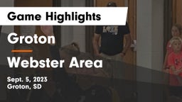 Groton  vs Webster Area  Game Highlights - Sept. 5, 2023