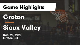 Groton  vs Sioux Valley  Game Highlights - Dec. 28, 2020