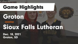 Groton  vs Sioux Falls Lutheran Game Highlights - Dec. 18, 2021