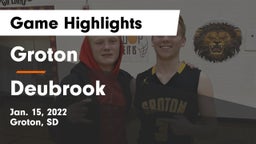 Groton  vs Deubrook  Game Highlights - Jan. 15, 2022