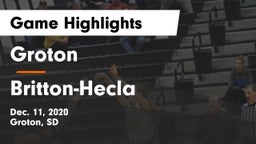 Groton  vs Britton-Hecla  Game Highlights - Dec. 11, 2020