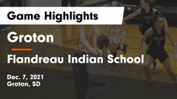 Groton  vs Flandreau Indian School Game Highlights - Dec. 7, 2021