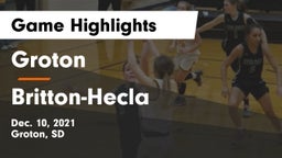 Groton  vs Britton-Hecla  Game Highlights - Dec. 10, 2021