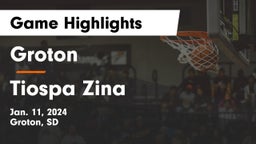 Groton  vs Tiospa Zina  Game Highlights - Jan. 11, 2024