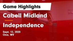 Cabell Midland  vs Independence  Game Highlights - Sept. 12, 2020