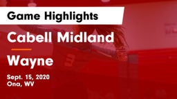 Cabell Midland  vs Wayne  Game Highlights - Sept. 15, 2020