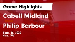 Cabell Midland  vs Philip Barbour  Game Highlights - Sept. 26, 2020