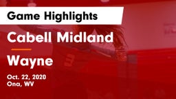 Cabell Midland  vs Wayne  Game Highlights - Oct. 22, 2020