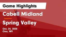 Cabell Midland  vs Spring Valley Game Highlights - Oct. 24, 2020