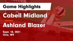 Cabell Midland  vs Ashland Blazer  Game Highlights - Sept. 18, 2021