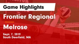 Frontier Regional  vs Melrose  Game Highlights - Sept. 7, 2019