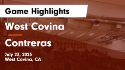 West Covina  vs Contreras  Game Highlights - July 23, 2023