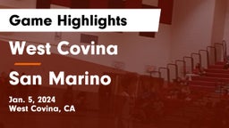 West Covina  vs San Marino  Game Highlights - Jan. 5, 2024