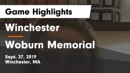 Winchester  vs Woburn Memorial  Game Highlights - Sept. 27, 2019