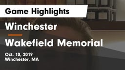 Winchester  vs Wakefield Memorial  Game Highlights - Oct. 10, 2019