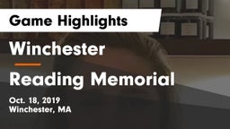 Winchester  vs Reading Memorial  Game Highlights - Oct. 18, 2019