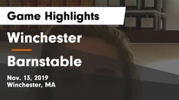 Winchester  vs Barnstable  Game Highlights - Nov. 13, 2019