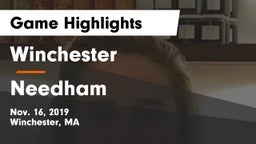 Winchester  vs Needham  Game Highlights - Nov. 16, 2019