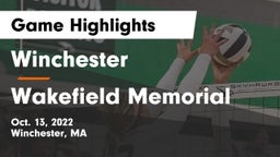 Winchester  vs Wakefield Memorial Game Highlights - Oct. 13, 2022