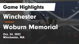 Winchester  vs Woburn Memorial  Game Highlights - Oct. 24, 2022