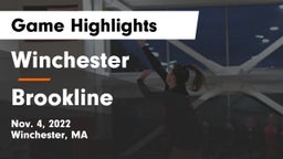 Winchester  vs Brookline Game Highlights - Nov. 4, 2022