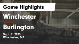 Winchester  vs Burlington  Game Highlights - Sept. 7, 2023