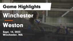 Winchester  vs Weston  Game Highlights - Sept. 14, 2023