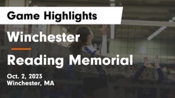 Winchester  vs Reading Memorial  Game Highlights - Oct. 2, 2023