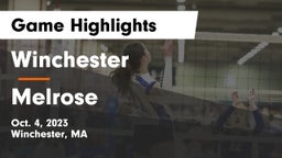 Winchester  vs Melrose  Game Highlights - Oct. 4, 2023