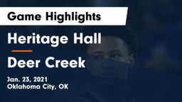 Heritage Hall  vs Deer Creek  Game Highlights - Jan. 23, 2021