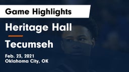 Heritage Hall  vs Tecumseh  Game Highlights - Feb. 23, 2021