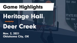 Heritage Hall  vs Deer Creek  Game Highlights - Nov. 2, 2021