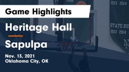 Heritage Hall  vs Sapulpa  Game Highlights - Nov. 13, 2021