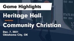 Heritage Hall  vs Community Christian  Game Highlights - Dec. 7, 2021